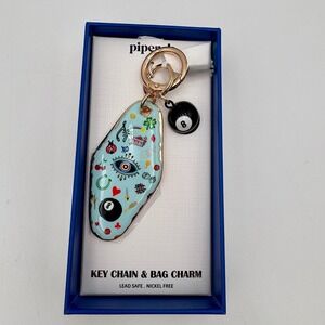Piper K Key Chain & Bag Charm Novelty Lucky Symbols 8 Ball New In Box